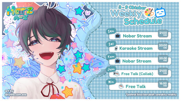 Harz's Weekly Schedule | 3-9 Oktober 2022